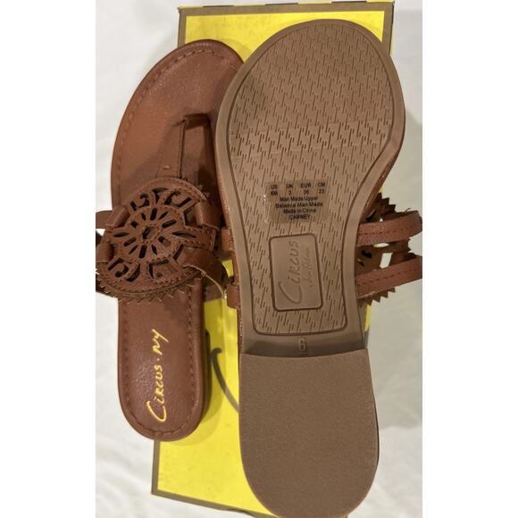 Circus by Sam Edelman Women Carney Saddle Thong Flipflop Sandals Brown Size 6 M - Picture 1 of 14